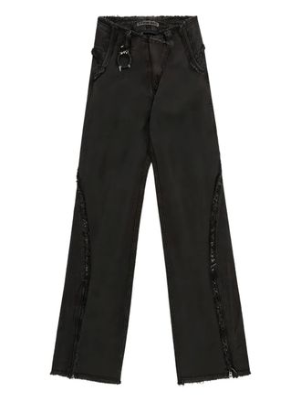 Hyein Seo frayed-detailing jeans - women - Cotton - 0 - Grey