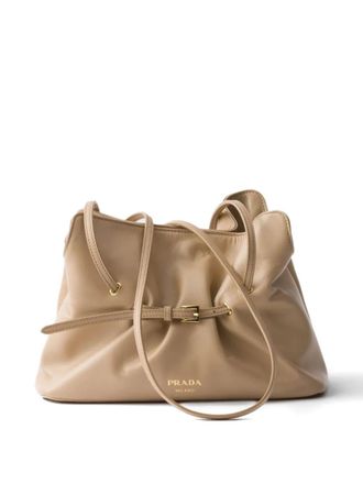 Prada small Dada leather tote bag - women - Lambskin - OS - Neutrals