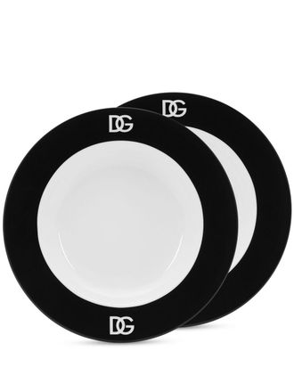 Dolce & Gabbana Porseleinen soepborden (set van 2) - Wit