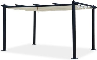 Concept Usine P&eacute;rgola autoportante 3,75 x 2,68 m, aluminio y lona de poli&eacute;ster