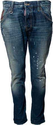 Dsquared2 blue jeans with scuffs and paint spots