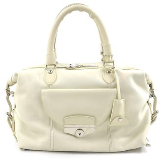 Louis Vuitton Ivory Leather Boston Bag (Pre-Owned)