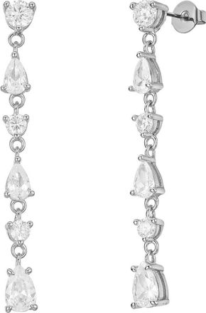 Untamed Petals Taurus Crystal Drop Earrings in Silver at Nordstrom
