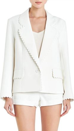 English Factory Ric Rac Blazer In Cream