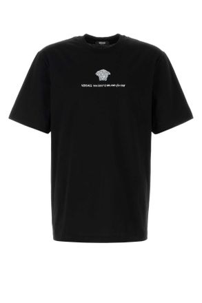 Versace Black Cotton T Shirt