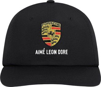 Aim&eacute; Leon Dore x Porsche Nylon Logo Hat Jet Black FW25AH049-JET