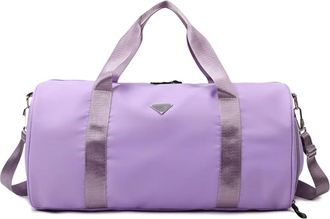 Generic Travel Fitn Bag Large Capaci Dry Wet Separation Yoga Training ort Trip Sport with Rod,Compatible For Men And Women(Purple)