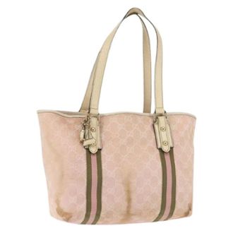 Gucci Pre-owned Tote Bags, female, Pink, Size: ONE SIZE Pre-owned Canvas gucci-bags