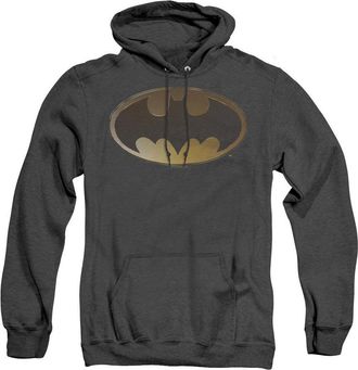 Gildan Batman Halftone Bat Adult Heather Hoodie / Hooded Sweatshirt