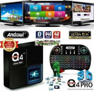 Trade Shop Trade Shop - Tv Box Hdmi Bluetooth 4gb Ram 64gb Rom 6k Ultra Hd Trasforma Tv Android Tv Q4pro