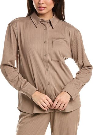 Beyond Yoga Breathe Easy Comfort Cord Button Up Shirt