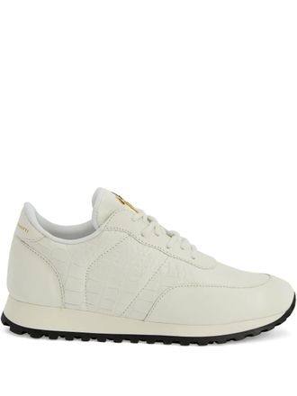 Giuseppe Zanotti Jimi crocodile-effect leather sneakers - White