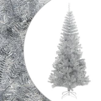 vidaXL &Aacute;rbol De Navidad Artificial Con Soporte Plateado Pet 210 Cm Vidaxl