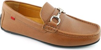 Marc Joseph New York Central Park Leather Slip on Buckle Loafer in Cognac Grainy Leather at Nordstrom, Size 10.5