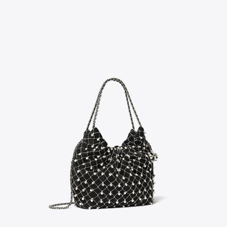 Tory Burch Womens Mini Fleming Bell Hobo Bag, One Size