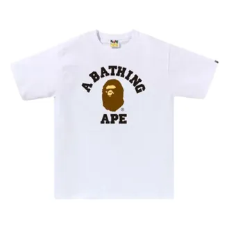 A Bathing Ape College T-Shirt White 1M30110001-WHITE