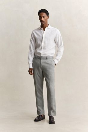 GANT Men Lyocell Linen Suit Pants (56) PEWTER GREY