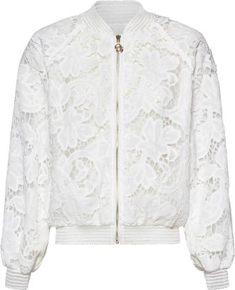Silvian Heach Decoratieve Jas met Rits - Dames - Bomber jackets - Wit - S - Jassen