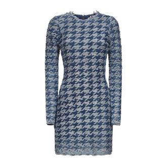 Diesel Logo Ribbed Mini Dress - female - Diesel - Short Dresses - Blue - S - Dresses