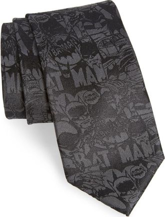 Cufflinks Inc. Batman Silk Tie in Black at Nordstrom, Size Regular