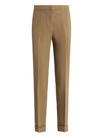 Etro Cady cigarette cuffed trousers - women - Elastane/Acetate/Viscose - 46 - Neutrals