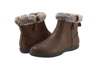 Softwalk Helena Womens Boots Dark Brown Nubuck : 11 W (D), Leather/Rubber