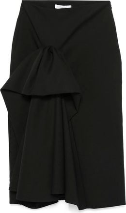 Viktor & Rolf Gonna midi con ruches - Nero