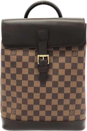 Louis Vuitton Brown Coated Canvas Backpack (Pre-Owned)