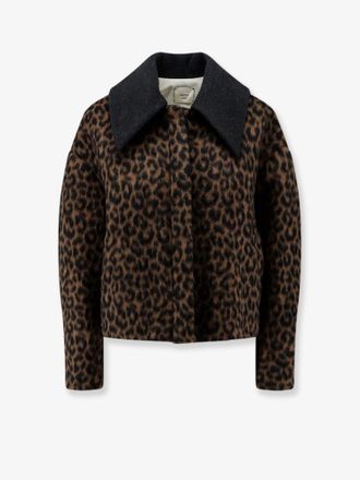 Alysi Giubbino in lana vergine e mohair con motivo animalier - ALYSI - gender_Woman