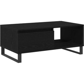 vidaXL Vidaxl - Mesa de Café Roble negro 90 x 50 x 36.5 cm Madera contrachapada