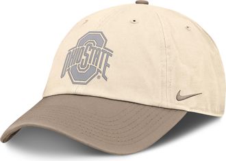 Nike Ohio State Natural Club Nike Mens College Adjustable Hat in Brown | NC010DTUOH-M4T