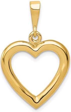 Diamond2Deal 14k Yellow Gold Polished Heart Pendant