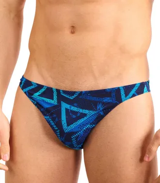 Kiniki Mens Tan Through Swim Micro Brief Swimwear - Blue Lagoon