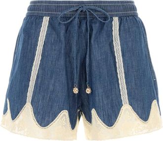 Zimmermann Short Shorts - Dames - Bermuda - Blauw - 2XS - Korte Broeken