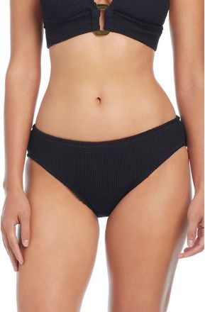 Bleu Rod Beattie Pucker Up Seersucker Hipster Bikini Bottoms in Black at Nordstrom, Size 8