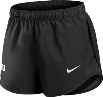 Nike Duke Tempo Nike Womens Dri-FIT College Shorts in Black | 04PK00ADU-FN8
