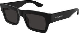 Alexander McQueen Stijlvolle zonnebril Am 0508S Zwart - Heren - Zonnebrillen - Zwart - 50 MM - Accessoires