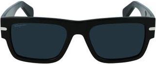 Ferragamo Classic Logo 54mm Rectangular Sunglasses in Black at Nordstrom Rack