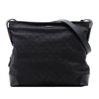 Gucci Tweedehands Gg Canvas Web Schoudertas