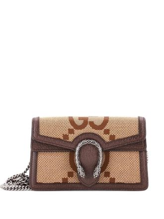 Gucci Dionysus Bag Jumbo GG Canvas Super Mini crossbody bag - women - Canvas - One Size - Neutrals
