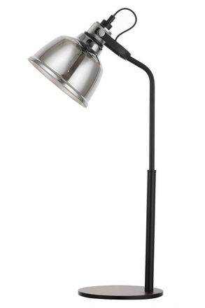 Netlighting Ava 1 Light Table Lamp Smoke Glass Black