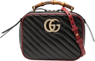 Gucci Pre-owned Vintage Cross Body Bag - Dames - Vintage Schoudertas - Zwart - ONE Size - Leer - Vintage