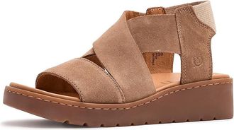 Born Kirby Womens Wedge Shoes Taupe : 10 M, Leather/Suede