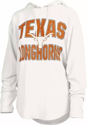 Pressbox Texas Longhorns maxima Glitter Light Weight Hooded Top In White