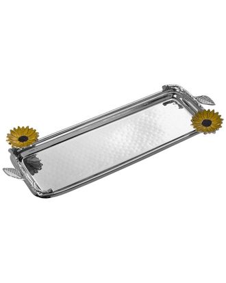 Mikasa Sunflower Stainless Steel Long Serving Tray