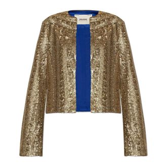 Zadig&Voltaire Luxilo Korte Jas - Dames - Jassen - Geel - Maat: L Leer