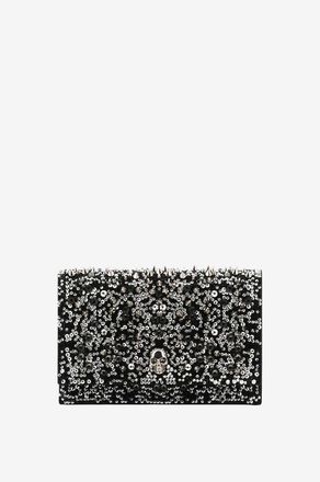 Alexander McQueen Kristall- und nietenbedeckte Schultertasche Skull Small