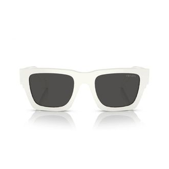 Prada Sunglasses, unisex, White, Size: 51 MM Pillow Shape Sunglasses