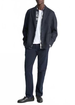 Vince Wool Blend Blazer In Blue