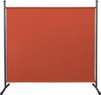 Quick-Star Paravent 180 X 178 Cm Stoff Raumteiler Gro&szlig; Stellwand Trennwand Balkon Sichtschutz Rotorange Ral 2001